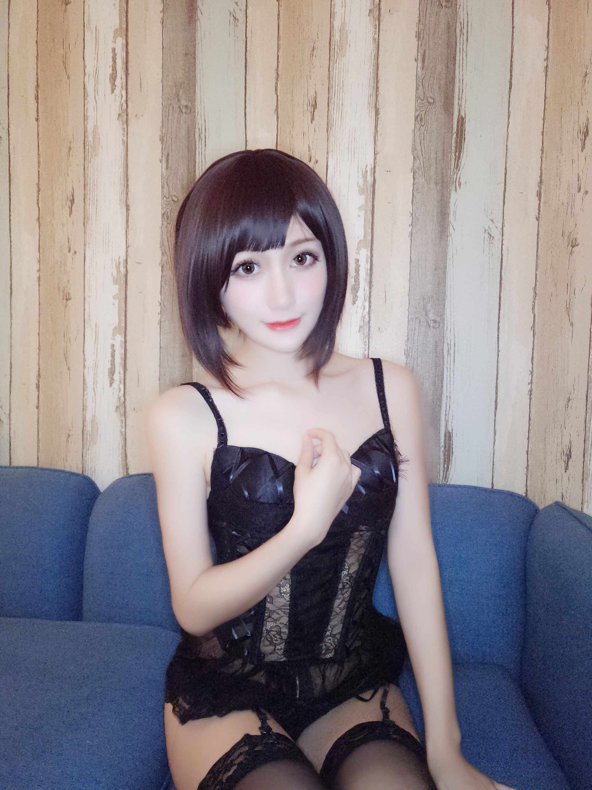 图片[1]-木之本果 – NO.019 黑色情趣内衣[21P]-XikXak
